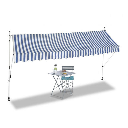 Balcony awning blue/white