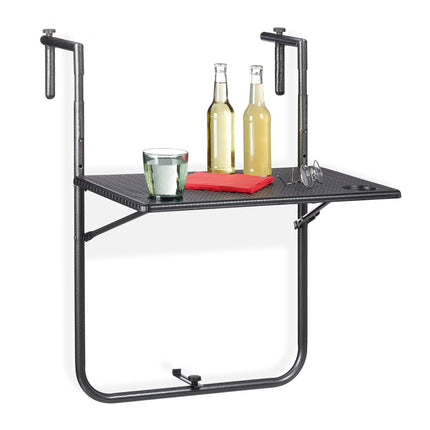 Balcony table foldable black