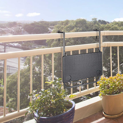 Balcony table foldable black