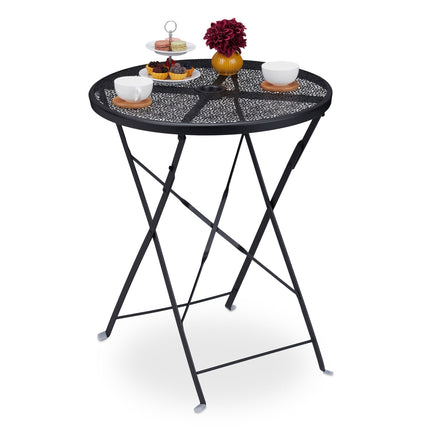 Balcony table foldable black