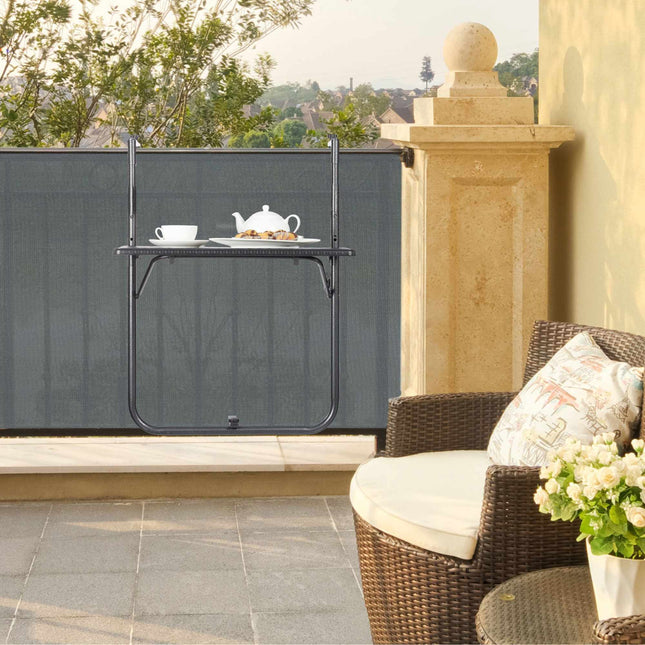 Balcony table foldable black
