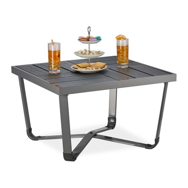 Balcony table in wooden look