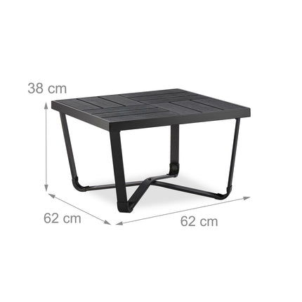 Balcony table in wooden look