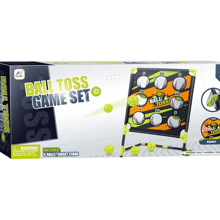 Ball Toss Game Set for Outdoor Fun, Includes 4 Balls and Target