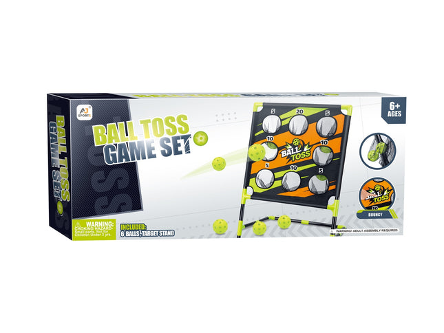Ball Toss Game Set for Outdoor Fun, Includes 4 Balls and Target