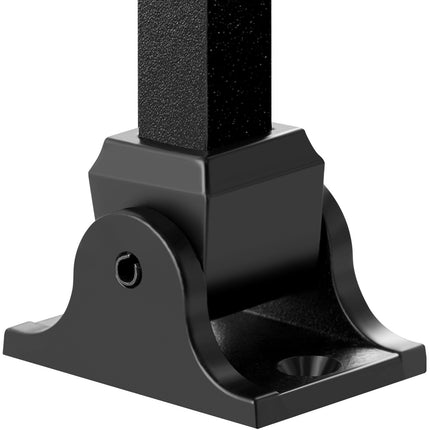 Baluster Shoes, 1/2 In Square, Adjustable Slant, Black 50 Pack