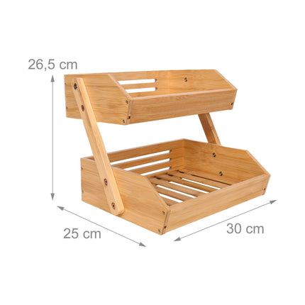 Bamboo 2-Tier Fruit Stand – Open Kitchen Storage