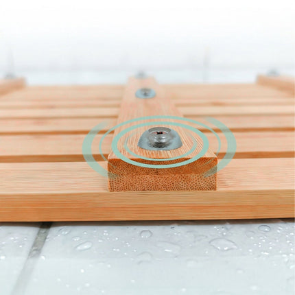 Bamboo Bath Mat – Non-Slip, Shower Bath Sauna
