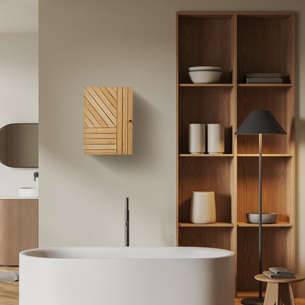 Bamboo Bathroom Cabinet with Adjustable Shelves