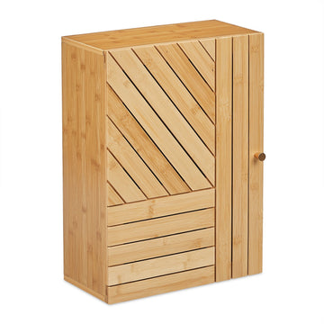 Bamboo Bathroom Cabinet with Adjustable Shelves