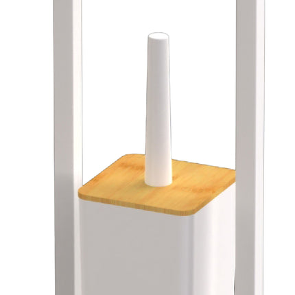 Bamboo Bathroom Set with Toilet Paper Holder & Brush