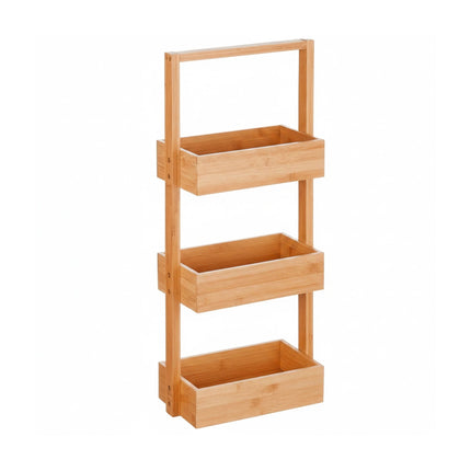 Bamboo Bathroom Shelf, 3-Tier Freestanding Storage