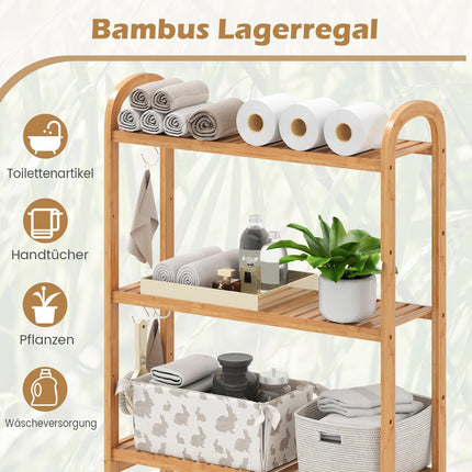 Bamboo Bathroom Shelf – 3-Tier Over-Toilet Storage Unit
