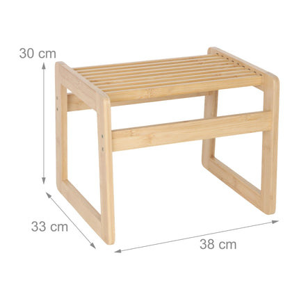 Bamboo Bathroom Stool – Seating & Storage Solution