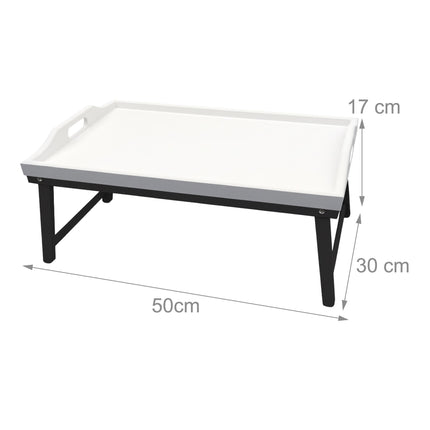 Bamboo Bed Tray with Foldable Legs and Side Handles