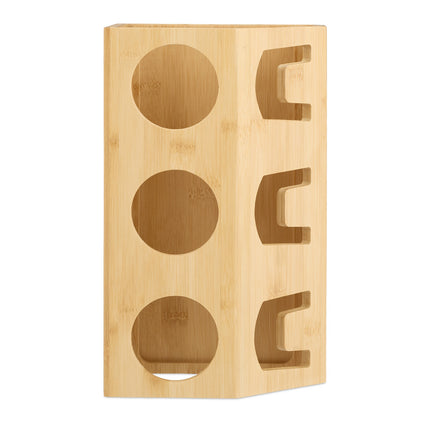 Bamboo Bottle Drying Rack for 3 Bottles