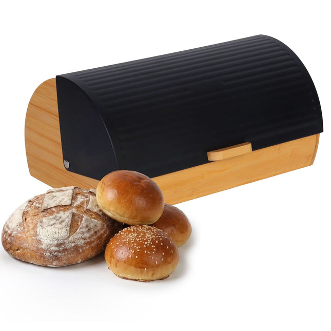 Bamboo Bread Bin With Flip Lid – Ventilated, Easy Clean