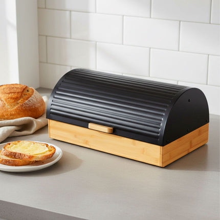 Bamboo Bread Bin With Flip Lid – Ventilated, Easy Clean