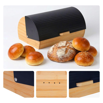 Bamboo Bread Bin With Flip Lid – Ventilated, Easy Clean