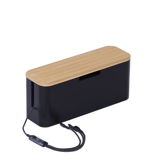 Bamboo Cable Box – Organize & Hide Cords Safely