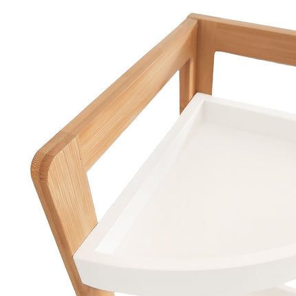 Bamboo Corner Shelf with Racks – Space-Saving Storage