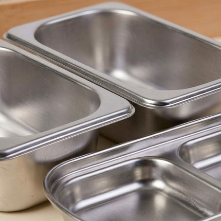 Bamboo Couch Snack Bar – 3 Stainless Bowls, Cup Holders