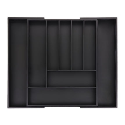 Bamboo Cutlery Tray, Adjustable 7-9 Compartments