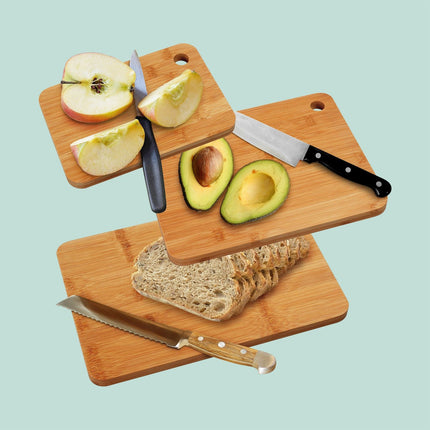 Bamboo Cutting Board Set – 3 Piece, Versatile Kitchen Use