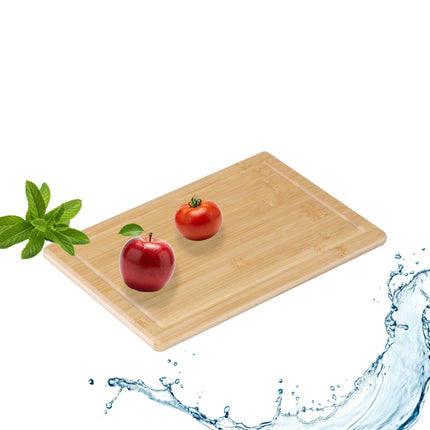 Bamboo Cutting Board with Juice Groove and Non-Slip Feet