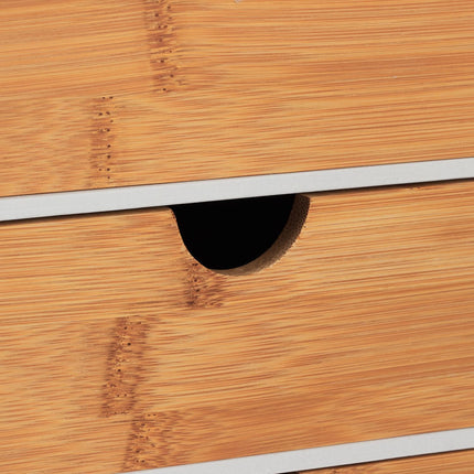 Bamboo Desk Drawer Organizer with 4 Compartments