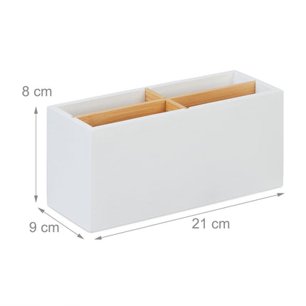 Bamboo Desk Organiser with 4 Slots