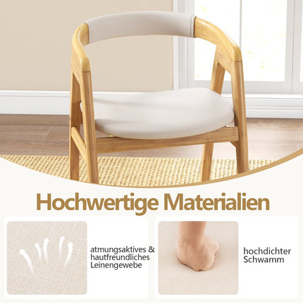 Bamboo Dining Chair with Cushion – Natural, Ergonomic