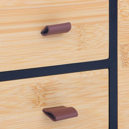 Bamboo Drawer Box Organizer with 3 Drawers