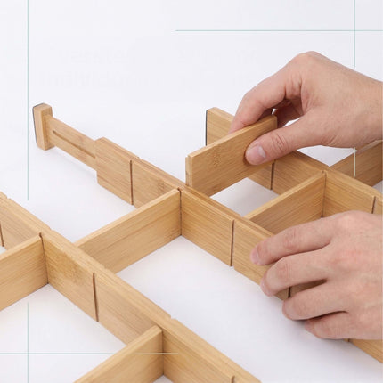 Bamboo Drawer Dividers, 22-Piece Adjustable Set