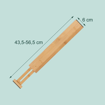 Bamboo Drawer Dividers, 4-Pack, Spring-Loaded Non-Slip