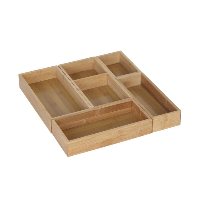 Bamboe lade-organizer set, 5-delig - Keuken & Kantoor