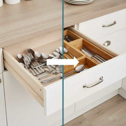 Bamboo Drawer Organizer Set, 5-Piece – Kitchen & Office