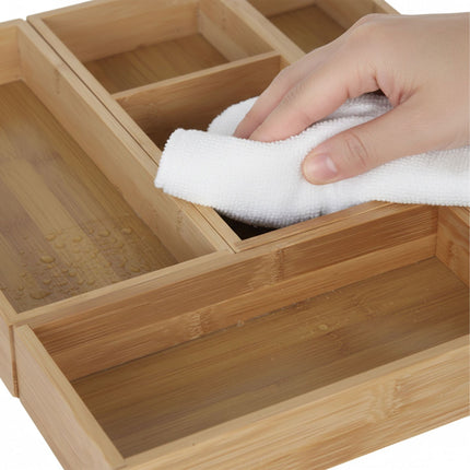 Bamboo Drawer Organizer Set, 5-Piece – Kitchen & Office