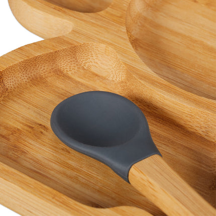 Bamboo Elephant Toddler Plate & Spoon Set, Non-Slip