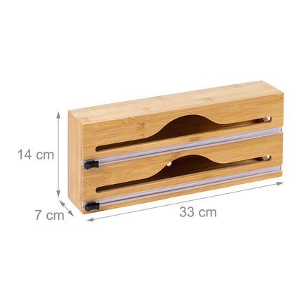 Bamboo Foil & Cling Film Dispenser with Cutter