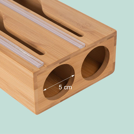 Bamboo Foil & Cling Film Dispenser with Cutter