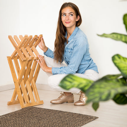 Bamboo Folding Stool – Compact, Versatile, Indoor/Outdoor Use