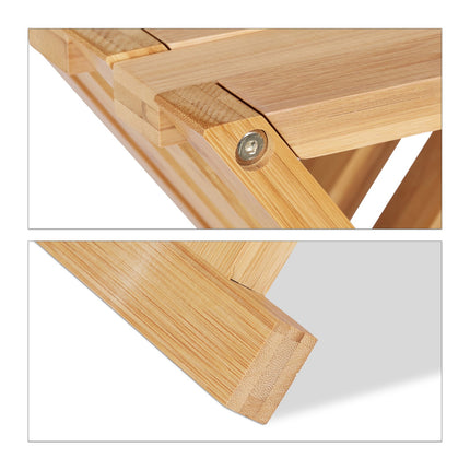 Bamboo Folding Stool – Compact, Versatile, Indoor/Outdoor Use