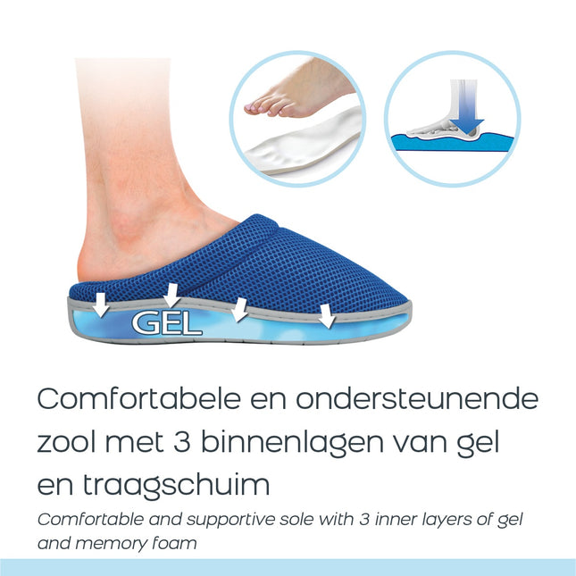Bamboe gel slippers, ademend, maat M 40/41