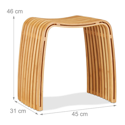 Bamboo Hallway Footstool – Compact Seat & Shoe Storage