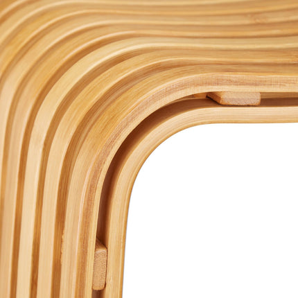 Bamboo Hallway Footstool – Compact Seat & Shoe Storage