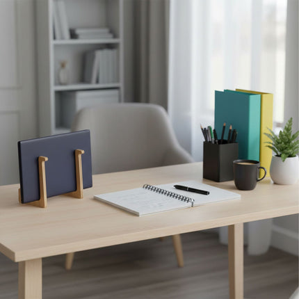 Bamboo Laptop Stand, 10–15 Inch, Adjustable