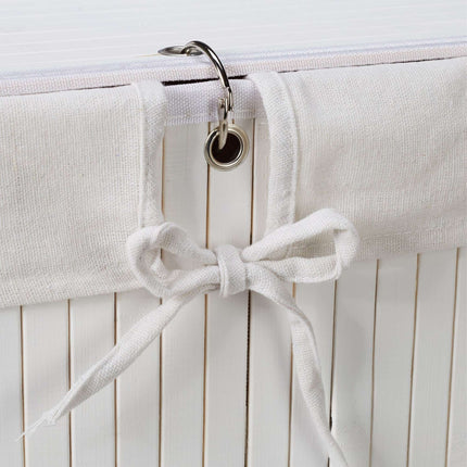 Bamboo Laundry Bin with Lid and Removable Bag