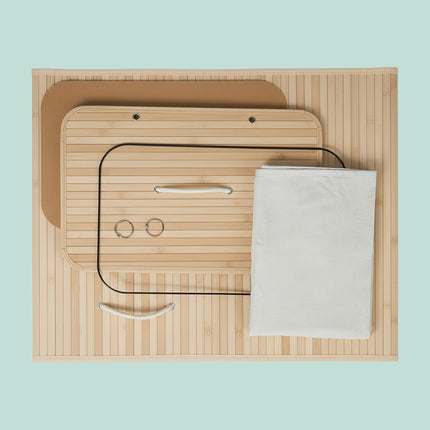 Bamboo Laundry Bin with Lid and Washable Bag