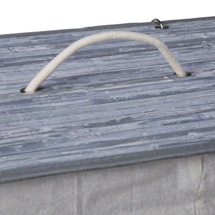 Bamboo Laundry Bin with Lid and Washable Bag